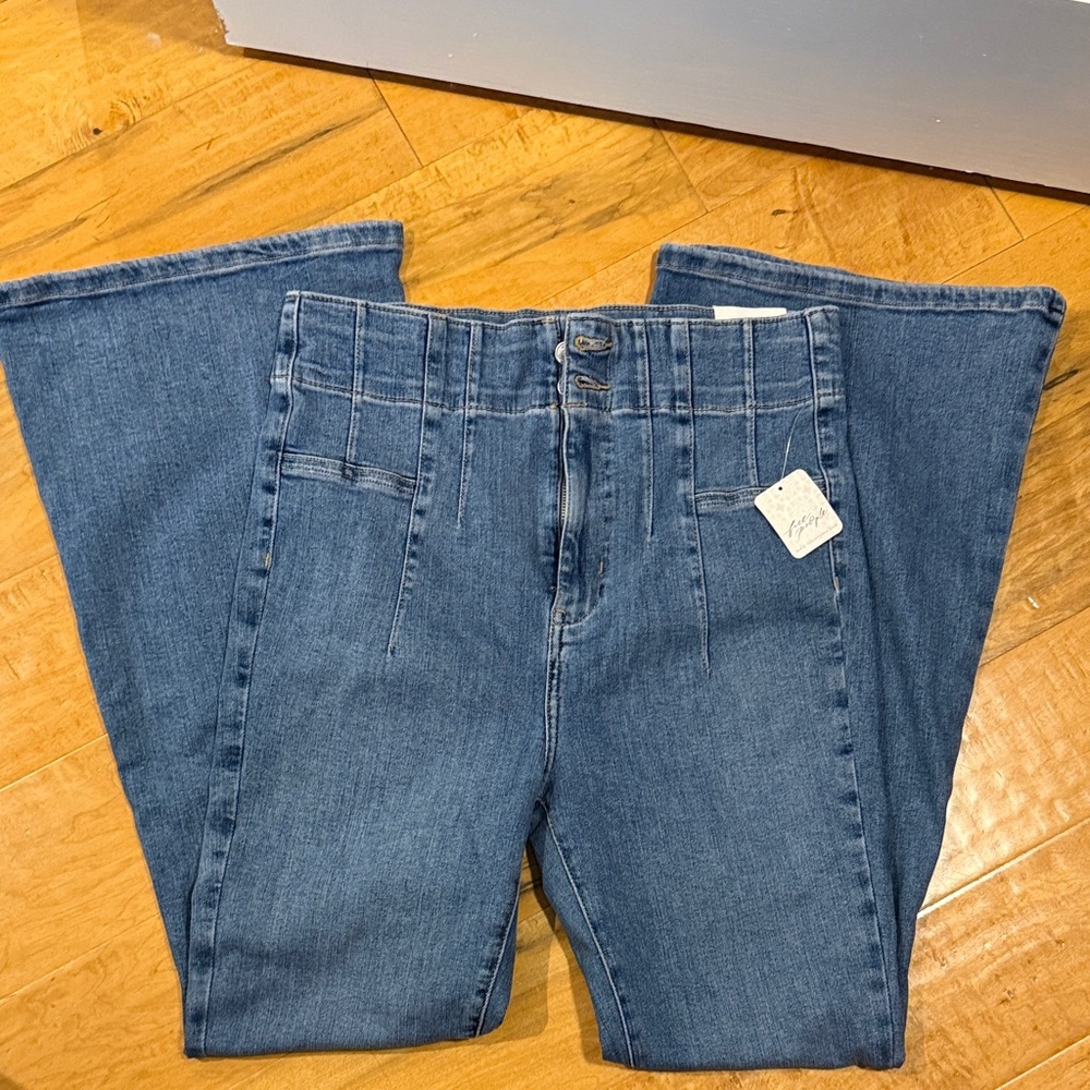 Free People Dark Blue Flare Jeans